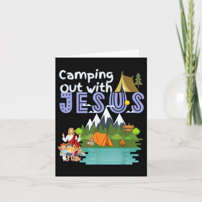 Cartão Acampamento Com Jesus Summer Camp Vbs Christian K (Frente)