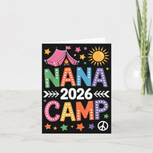 Cartão Acampamento da Nana 2026 Férias de Família Verão E