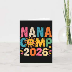 Cartão Acampamento da Nana 2026 férias de verão da famíli