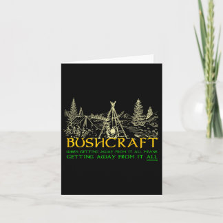 Cartão Acampamento de Caminho de Bushcraft