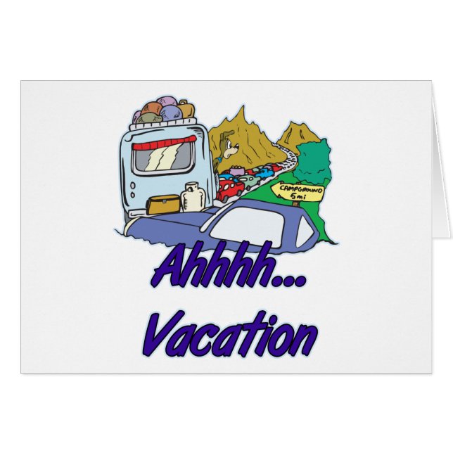 Cartão Acampamento de Férias Ahh (Frente Horizontal)