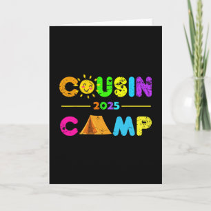 Cartão Acampamento de Primos 2025 Camping Férias de Verão