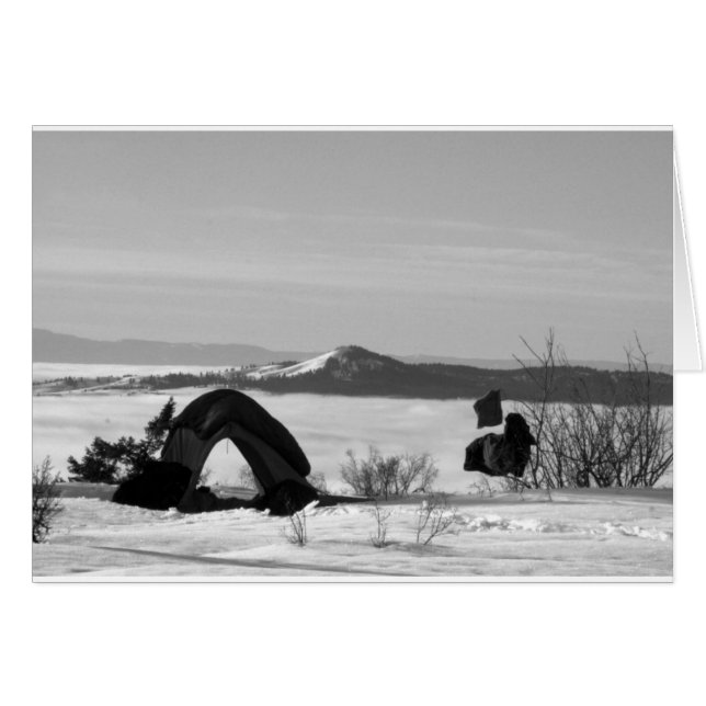 Cartão ACAMPAMENTO DO INVERNO: Acima das nuvens (Frente Horizontal)