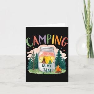 Cartão Acampamento é meu tema de tenda floresta
