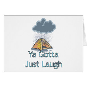 Cartão Acampamento na Chuva