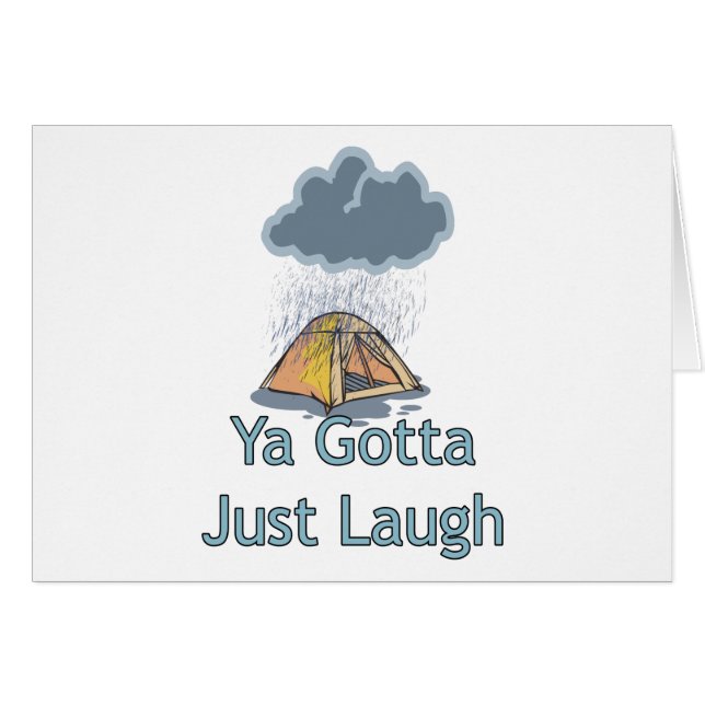 Cartão Acampamento na Chuva (Frente Horizontal)