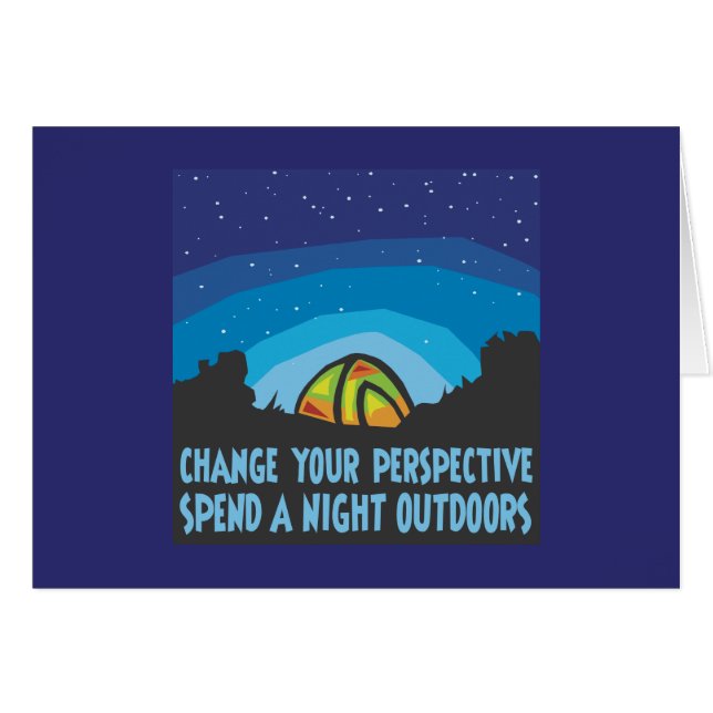 Cartão Acampamento Tent (Frente horizontal)