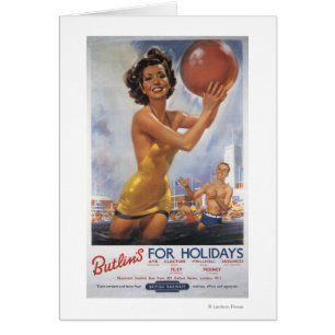 Cartão Acampamentos de Ava Gardner Butlin idêntico