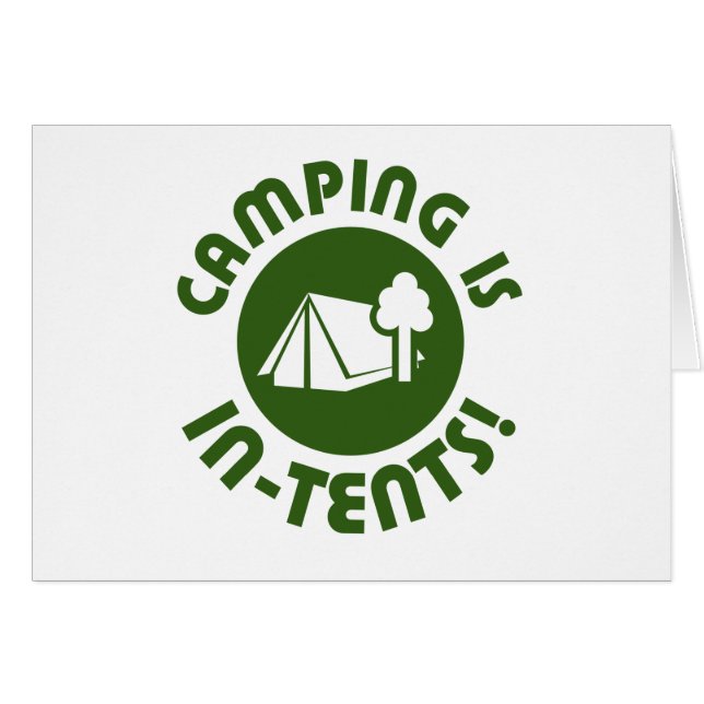 Cartão Acampar está nas barracas (Frente Horizontal)