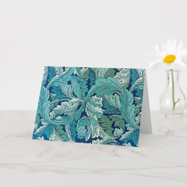 Cartão Acanthus Green, William Morris (Planta pequena)