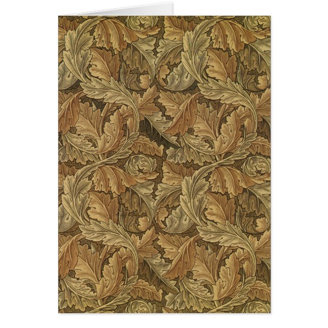 Cartão Acanthus Leaves por William Morris, Têxtil Antiqua (Frente)