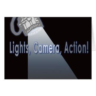 Cartão Ação da câmera das luzes!
