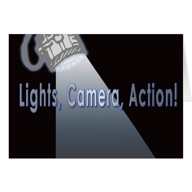 Cartão Ação da câmera das luzes! (Frente Horizontal)