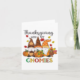 Cartão Ação de Graças Com Meus Gnomos Engraçado Queda Aut