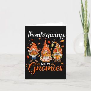 Cartão Ação De Graças Com Meus Gnomos Engraçados Gnomos D