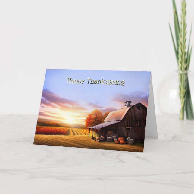 Cartão Ação de Graças da nossa Assembleia ao seu celeiro  (Frente)