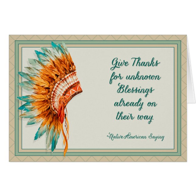 Cartão Ação de Graças de Chefe Vestido (Frente Horizontal)