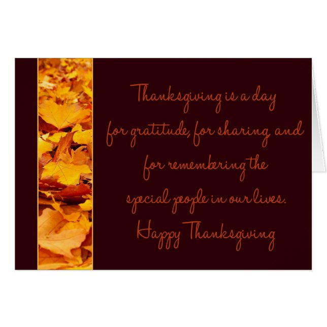 Cartão Ação de Graças Especial (Frente Horizontal)