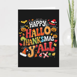 Cartão Ação de Graças Halloween Feliz Hallothanksmas Gale