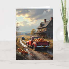 Cartão Ação de graças no campo