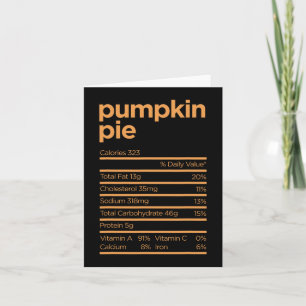 Cartão Ação de Graças Nutrição Pumpkin Fatos Comida Diver