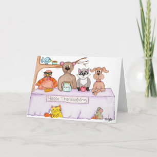 Cartão Ação de Graças. Onde está a Turquia?