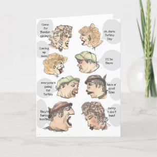 Cartão Acção de graças ou corrente do boato do dia de