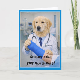 Cartão Accident No More Stunts Get Well Card  CA-1