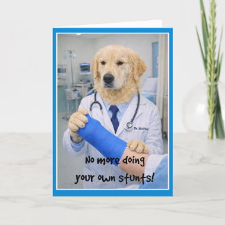Cartão Accident No More Stunts Get Well Card CA-1