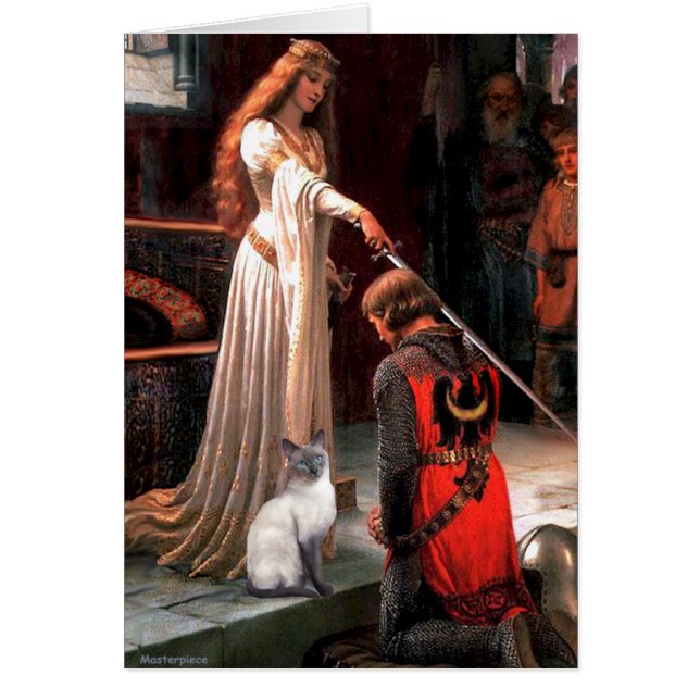 Cartão Accolade - Blue Point Siamese cat (Frente)