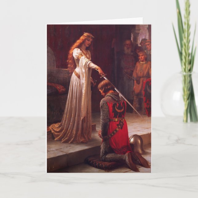 Cartão Accolade - Edmund Blair Leighton (1901) (Frente)