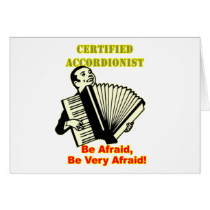 Cartão Accordionist certificado