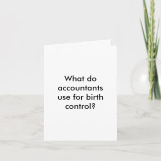 Cartão Accountant Joke Greeting Card