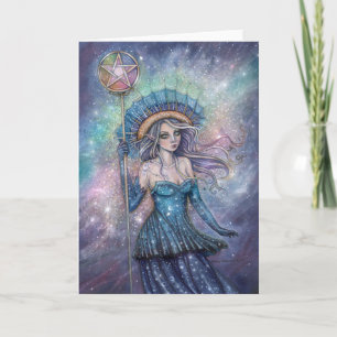 Cartão Ace dos Pentáculos Tarot Art de Molly Harrison