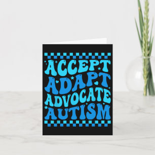 Cartão Aceitar Adaptar o Advocate Autismo Homens Meses de