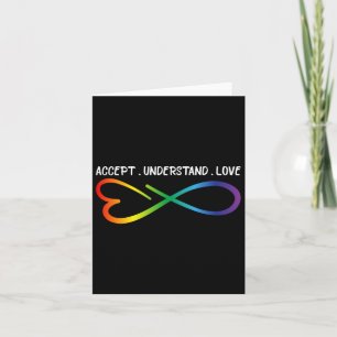 Cartão Aceitar Compreender Aut. Infinity Neurodiversity