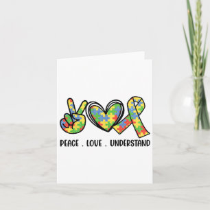 Cartão Aceitar o amor Compreender a Consciência do Autism