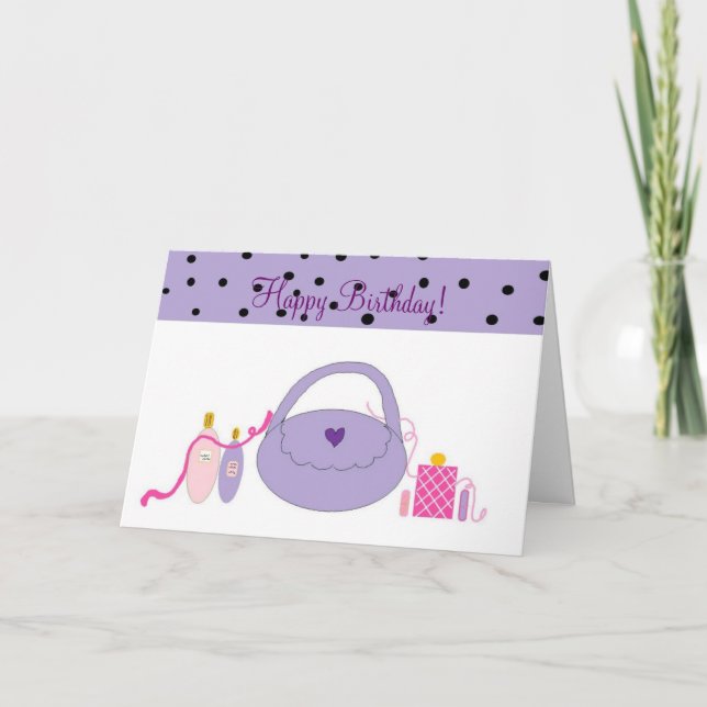 Cartão Acessórios de Spa Aniversário (Frente)