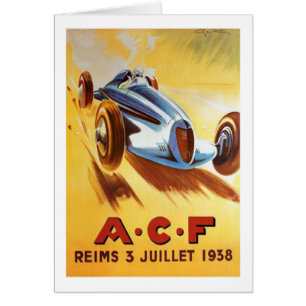 Cartão ACF Reims 3 Juillet 1938
