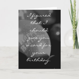 Cartão Achei que devia dar-te um carro...