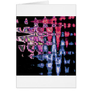Cartão Achempong Modern Synthwave: Rosa Azul Abstrato