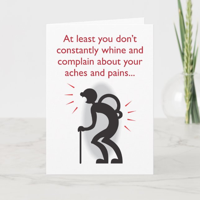 Cartão Aches and pains humorous birthday card (Frente)