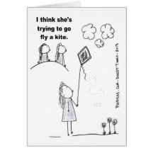 Acho que ela está tentando voar uma pipa