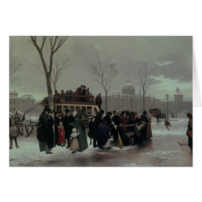 Cartão Acidente do ônibus de Paris (Frente Horizontal)