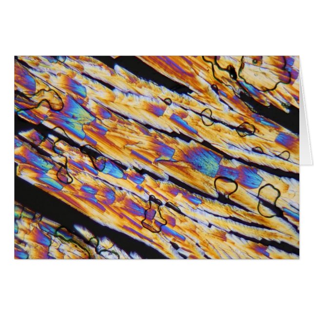 Cartão Ácido acetilsalicílico sob o microscópio (Frente Horizontal)