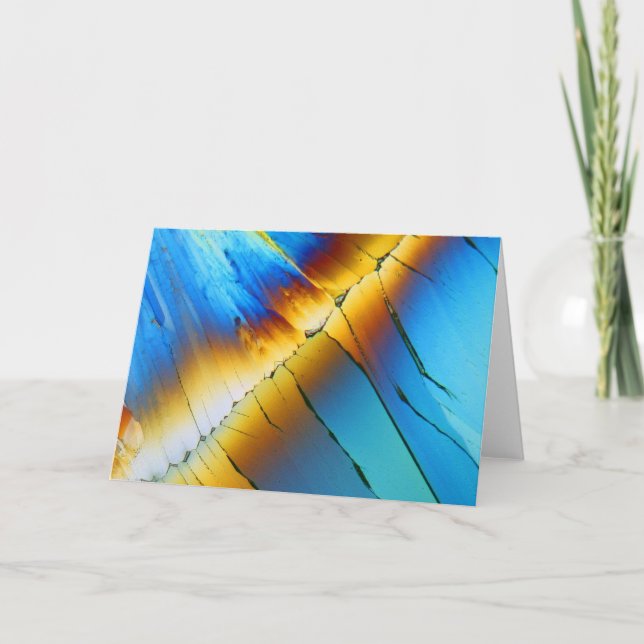 Cartão Ácido cítrico sob o microscópio (Frente)