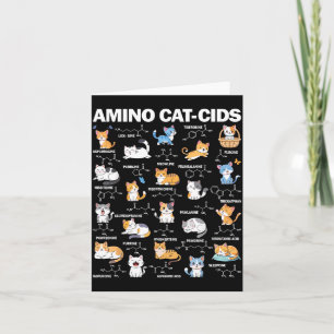 Cartão Ácidos de Gato Amino Ciência Divertida Biologia Qu