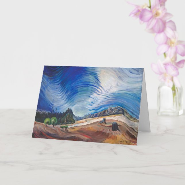 Cartão Acima da Cava de Cascalho | Emily Carr | (Orquídea)