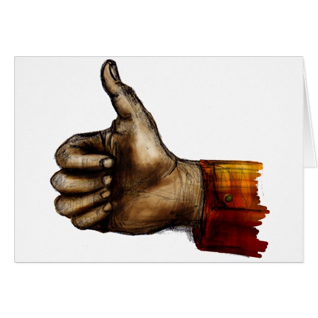 Cartão Acima dos polegares (Frente Horizontal)