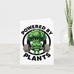 Cartão Acionado Por Plantas Vegan Athlete Vegan Gym Vegan